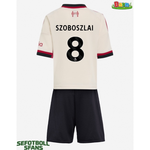 Liverpool Dominik Szoboszlai #8 Bortaställ Barn 2025-26 Kortärmad (+ Korta byxor)